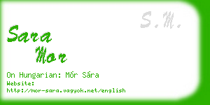 sara mor business card